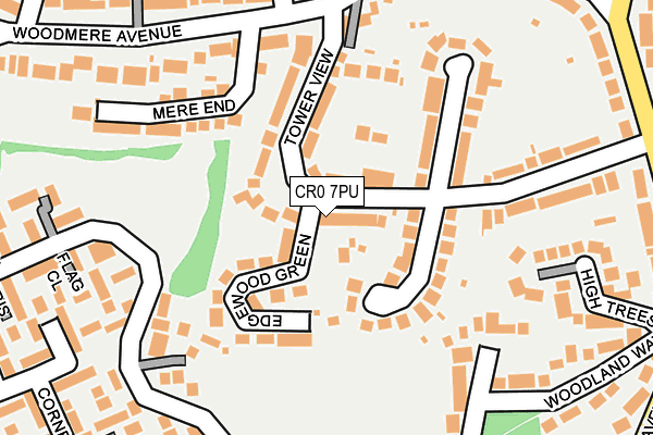 CR0 7PU map - OS OpenMap – Local (Ordnance Survey)