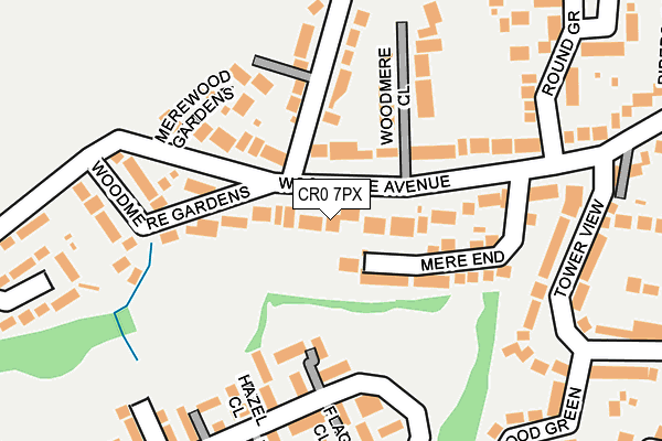 CR0 7PX map - OS OpenMap – Local (Ordnance Survey)