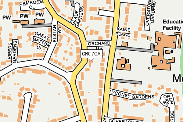 CR0 7QA map - OS OpenMap – Local (Ordnance Survey)