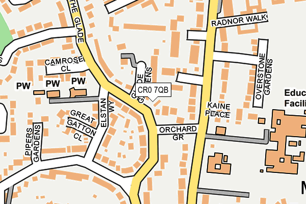 CR0 7QB map - OS OpenMap – Local (Ordnance Survey)