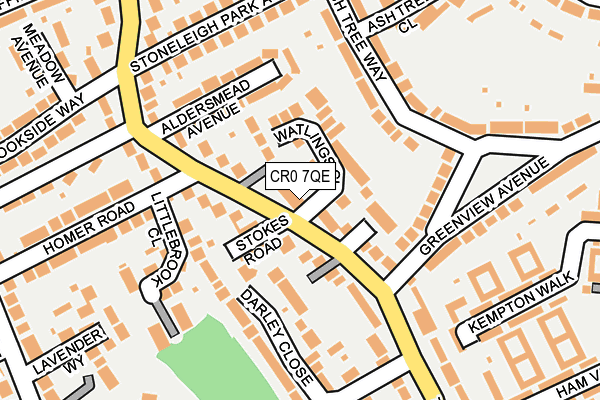 CR0 7QE map - OS OpenMap – Local (Ordnance Survey)