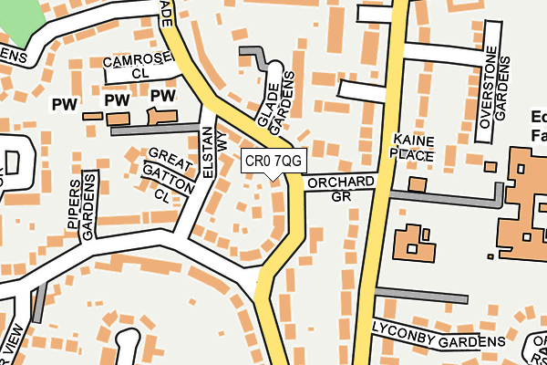 CR0 7QG map - OS OpenMap – Local (Ordnance Survey)