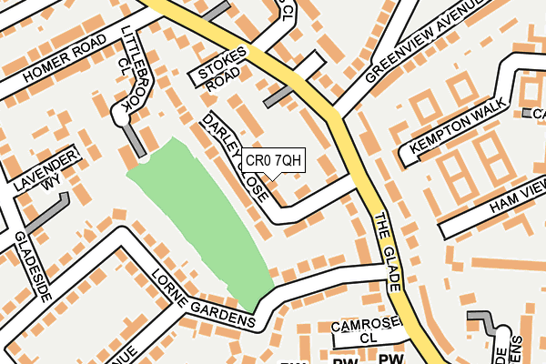 CR0 7QH map - OS OpenMap – Local (Ordnance Survey)