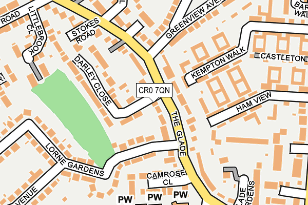 CR0 7QN map - OS OpenMap – Local (Ordnance Survey)