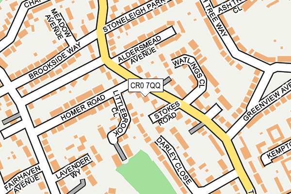 CR0 7QQ map - OS OpenMap – Local (Ordnance Survey)