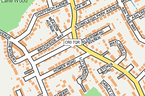 CR0 7QR map - OS OpenMap – Local (Ordnance Survey)