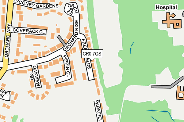 CR0 7QS map - OS OpenMap – Local (Ordnance Survey)