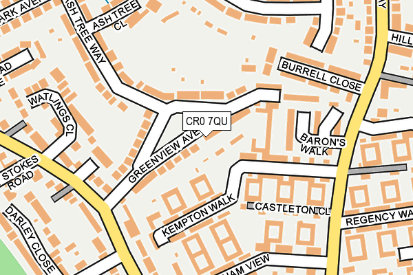 CR0 7QU map - OS OpenMap – Local (Ordnance Survey)