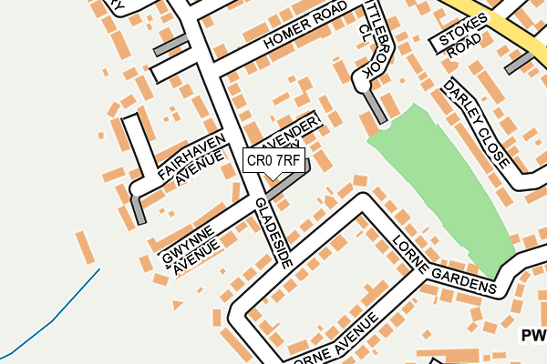 CR0 7RF map - OS OpenMap – Local (Ordnance Survey)