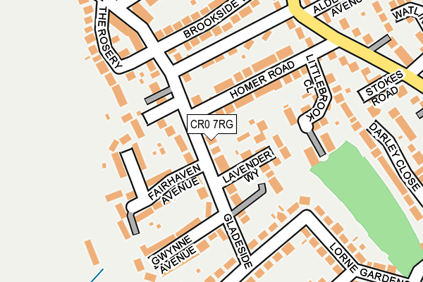CR0 7RG map - OS OpenMap – Local (Ordnance Survey)