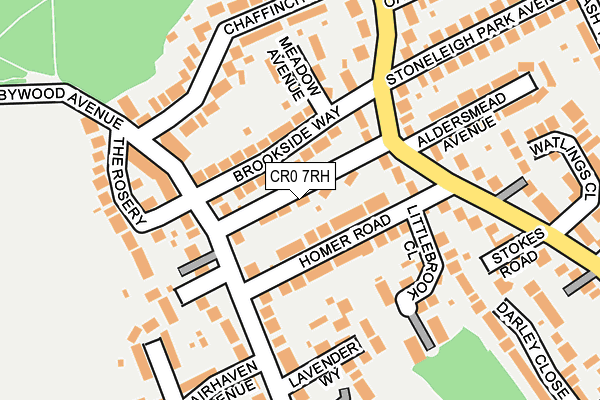CR0 7RH map - OS OpenMap – Local (Ordnance Survey)