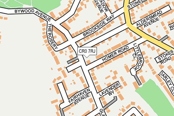 CR0 7RJ map - OS OpenMap – Local (Ordnance Survey)