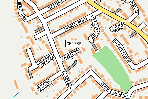 CR0 7RP map - OS OpenMap – Local (Ordnance Survey)