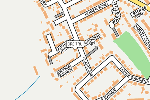 CR0 7RU map - OS OpenMap – Local (Ordnance Survey)