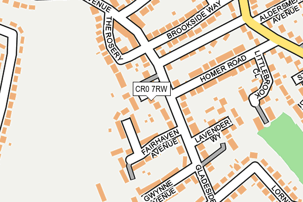 CR0 7RW map - OS OpenMap – Local (Ordnance Survey)