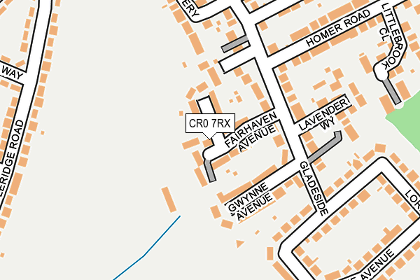 CR0 7RX map - OS OpenMap – Local (Ordnance Survey)