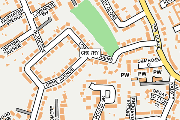 CR0 7RY map - OS OpenMap – Local (Ordnance Survey)