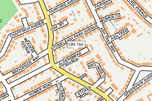 CR0 7SA map - OS OpenMap – Local (Ordnance Survey)