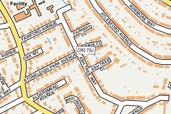 CR0 7SJ map - OS OpenMap – Local (Ordnance Survey)