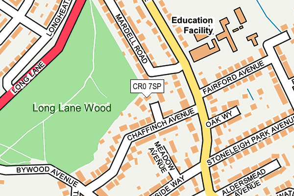 CR0 7SP map - OS OpenMap – Local (Ordnance Survey)