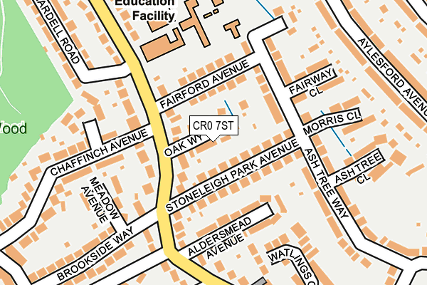CR0 7ST map - OS OpenMap – Local (Ordnance Survey)