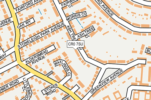 CR0 7SU map - OS OpenMap – Local (Ordnance Survey)