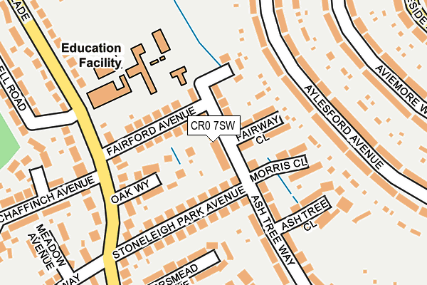 CR0 7SW map - OS OpenMap – Local (Ordnance Survey)