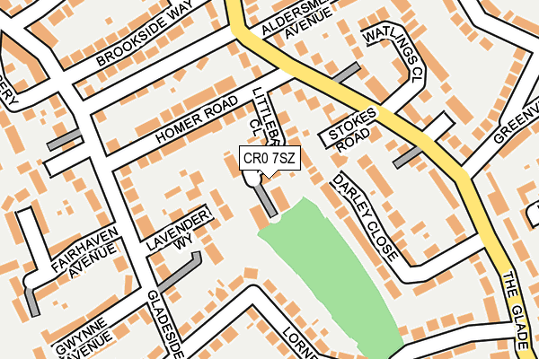 CR0 7SZ map - OS OpenMap – Local (Ordnance Survey)