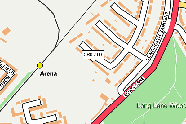 CR0 7TD map - OS OpenMap – Local (Ordnance Survey)