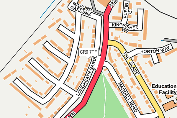 CR0 7TF map - OS OpenMap – Local (Ordnance Survey)