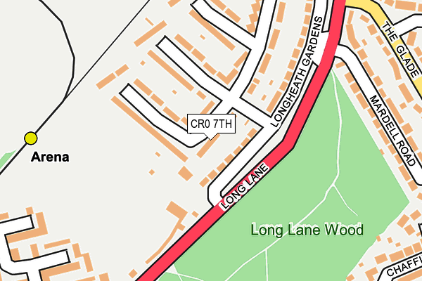 CR0 7TH map - OS OpenMap – Local (Ordnance Survey)
