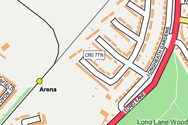 CR0 7TN map - OS OpenMap – Local (Ordnance Survey)
