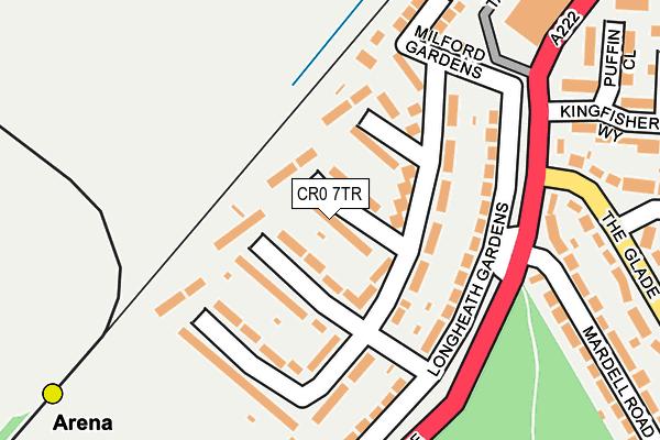 CR0 7TR map - OS OpenMap – Local (Ordnance Survey)