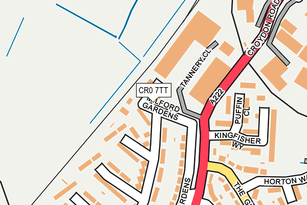 CR0 7TT map - OS OpenMap – Local (Ordnance Survey)