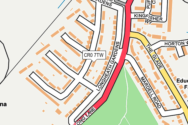 CR0 7TW map - OS OpenMap – Local (Ordnance Survey)