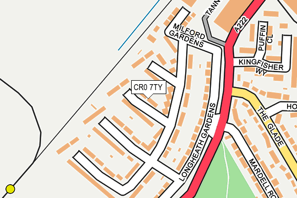 CR0 7TY map - OS OpenMap – Local (Ordnance Survey)