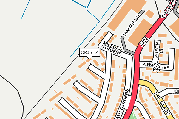 CR0 7TZ map - OS OpenMap – Local (Ordnance Survey)