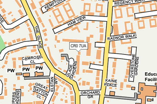 CR0 7UA map - OS OpenMap – Local (Ordnance Survey)