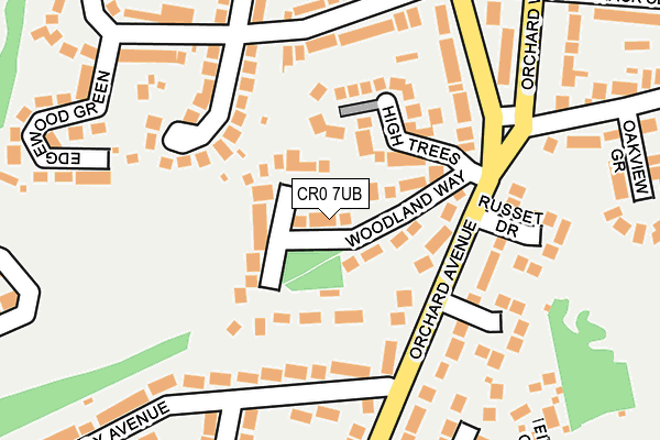 CR0 7UB map - OS OpenMap – Local (Ordnance Survey)