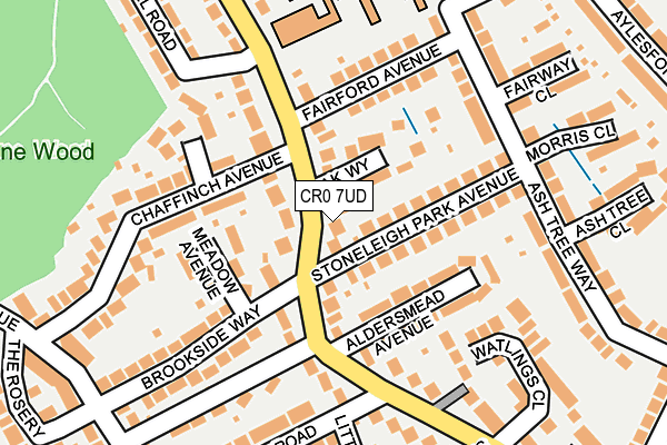 CR0 7UD map - OS OpenMap – Local (Ordnance Survey)