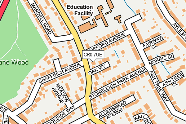 CR0 7UE map - OS OpenMap – Local (Ordnance Survey)