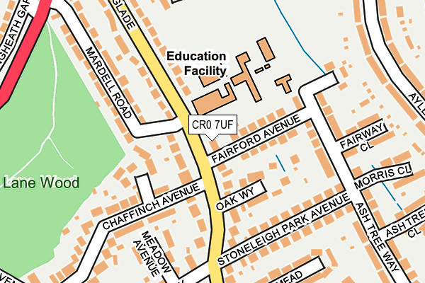 CR0 7UF map - OS OpenMap – Local (Ordnance Survey)
