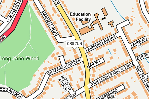 CR0 7UN map - OS OpenMap – Local (Ordnance Survey)