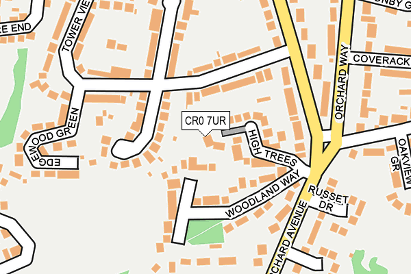 CR0 7UR map - OS OpenMap – Local (Ordnance Survey)