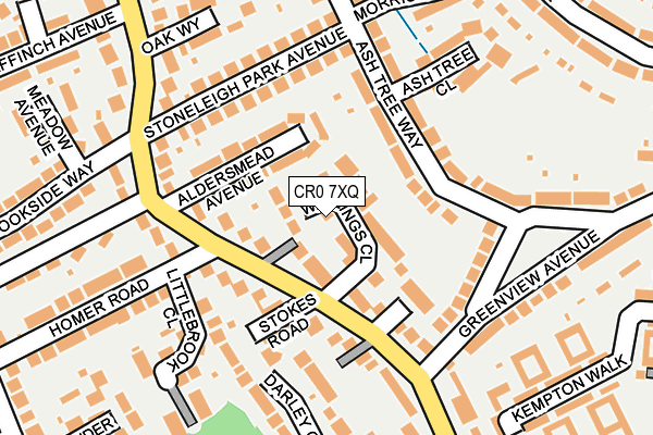 CR0 7XQ map - OS OpenMap – Local (Ordnance Survey)