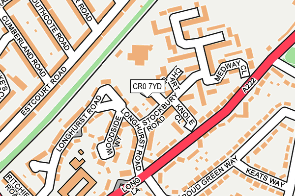 CR0 7YD map - OS OpenMap – Local (Ordnance Survey)