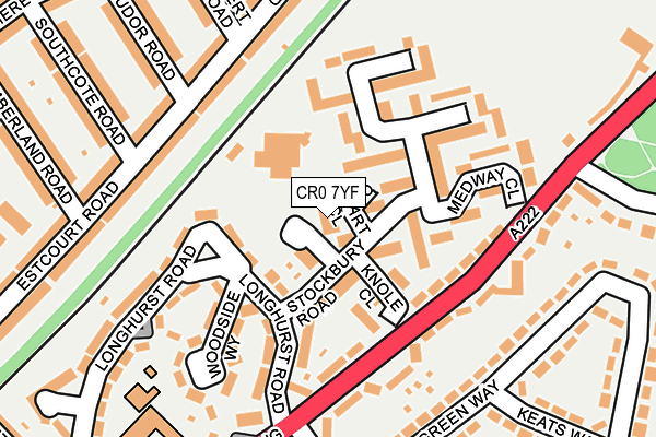 CR0 7YF map - OS OpenMap – Local (Ordnance Survey)