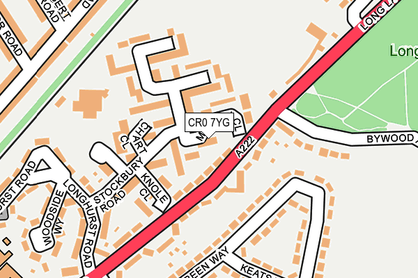 CR0 7YG map - OS OpenMap – Local (Ordnance Survey)