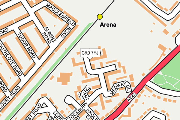 CR0 7YJ map - OS OpenMap – Local (Ordnance Survey)