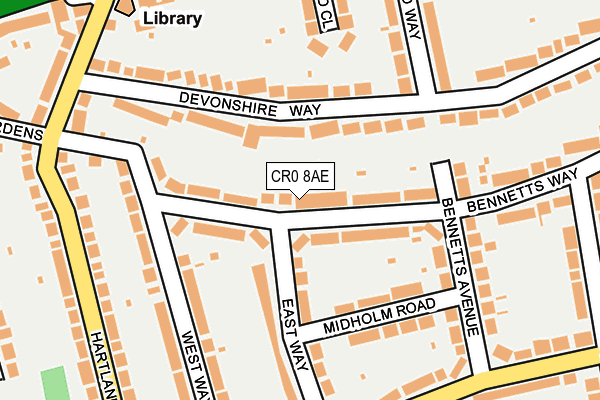 CR0 8AE map - OS OpenMap – Local (Ordnance Survey)
